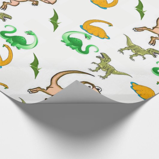 Papier Cadeau Papier à envelopper Dinosaures (Coin)