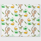 Papier Cadeau Papier à envelopper Dinosaures (Plat)
