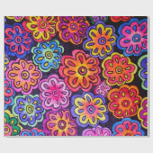 Papier Cadeau Papier à envelopper - Fleurs 01 (Plat)