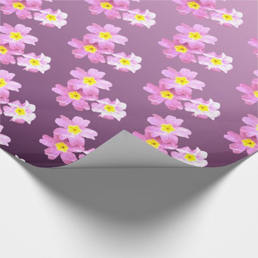Papier Cadeau Papier à envelopper, Fleurs roses (Coin)