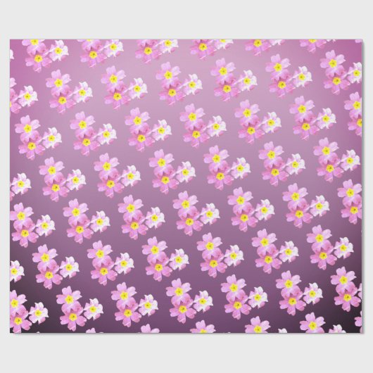 Papier Cadeau Papier à envelopper, Fleurs roses (Plat)