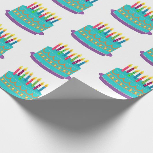 Papier Cadeau Papier à envelopper - Gâteau d'anniversaire (Coin)