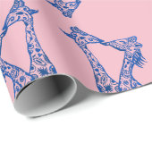 Papier Cadeau Papier à envelopper Giraffes Cool (Coin rond)