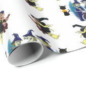 Papier Cadeau Papier à envelopper Halloween (Coin rond)