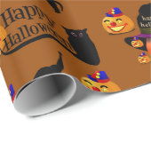 Papier Cadeau Papier à envelopper Halloween (Coin rond)