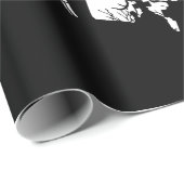 Papier Cadeau Papier à envelopper HALLOWEEN GRAPHIQUE HAUNTED HO (Coin rond)