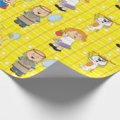 Papier Cadeau Papier à envelopper "Hanukhah Kids & Zeevie" (Coin)