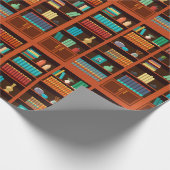 Papier Cadeau Papier à envelopper inspiré de la bibliothèque pou (Coin)