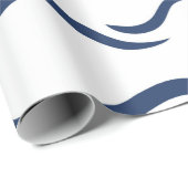 Papier Cadeau Papier à envelopper JAPONAIS MARINE BLEU MOTIF (Coin rond)