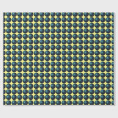 Papier Cadeau Papier à envelopper Jaune dos Ballons noirs 3D Cad (Plat)