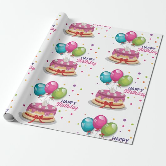 Papier Cadeau Papier à envelopper - Joyeux papier à envelopper d (Déroulé)