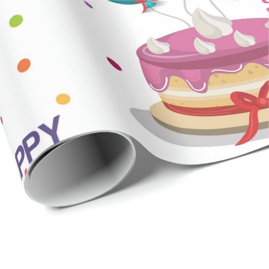 Papier Cadeau Papier à envelopper - Joyeux papier à envelopper d (Coin rond)