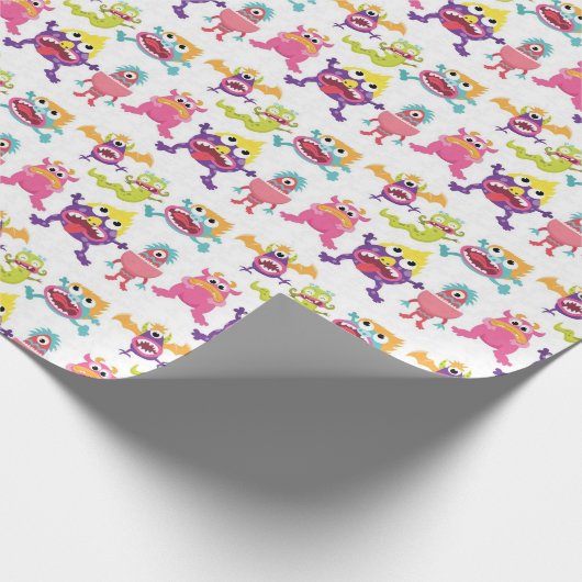 Papier Cadeau Papier à envelopper - Monstres effrayants (Coin)