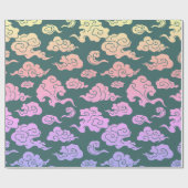 Papier Cadeau Papier à envelopper MOTIF NUAGE CHINOIS (Plat)