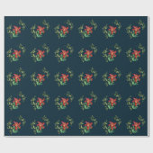 Papier Cadeau Papier à envelopper Motif orange Lily vert (Plat)