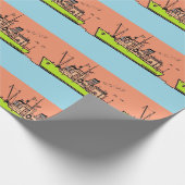 Papier Cadeau Papier à envelopper, nautique (Coin)