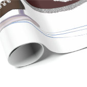 Papier Cadeau Papier à envelopper Noël Père Noël Cadeau (Coin rond)