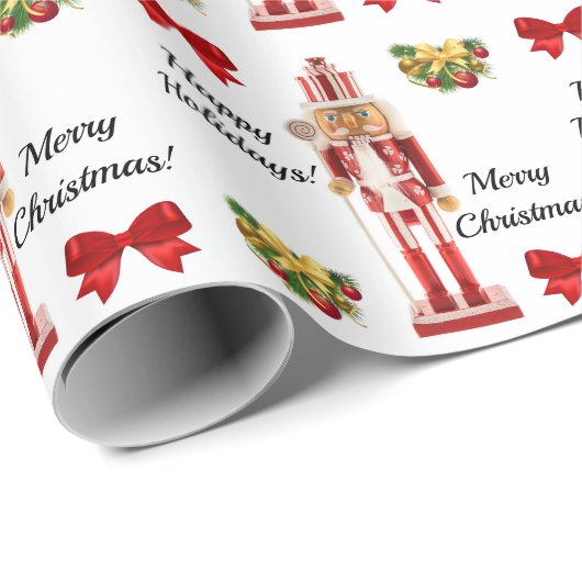 Papier Cadeau Papier à envelopper noisette de Noël Personnaliser (Coin rond)