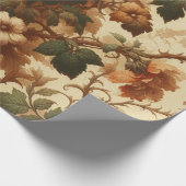 Papier Cadeau Papier à envelopper - Orange brûlé, Crème, Vert mo (Coin)