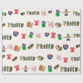 Papier Cadeau Papier à envelopper-Philadelphie (Plat)
