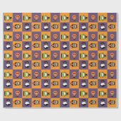 Papier Cadeau Papier à envelopper pour costume d'Halloween (Plat)