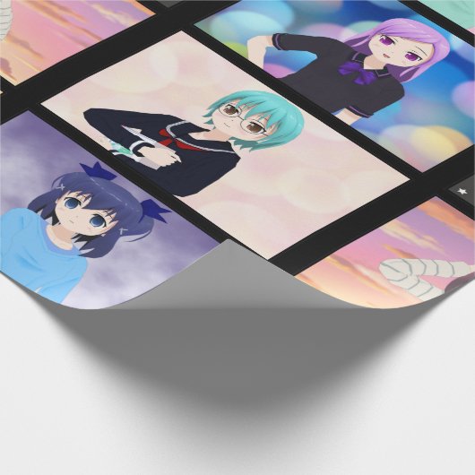 Papier Cadeau Papier à envelopper pour filles d'Anime (Coin)
