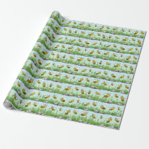 Papier à envelopper pour les enfants avec des abei