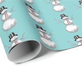 Papier Cadeau Papier à envelopper rose rétro et aqua (Coin rond)