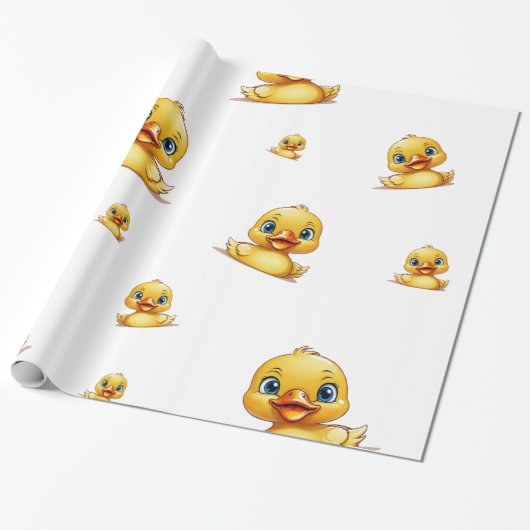 Papier Cadeau Papier à envelopper - Rubber Ducky Thème (Déroulé)