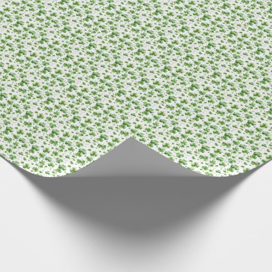 Papier Cadeau Papier à envelopper Shamrock vert irlandais (Coin)