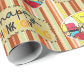Papier Cadeau Papier à envelopper Thanksgiving (Coin rond)
