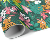 Papier Cadeau Papier à envelopper tigres/léopards (Coin rond)