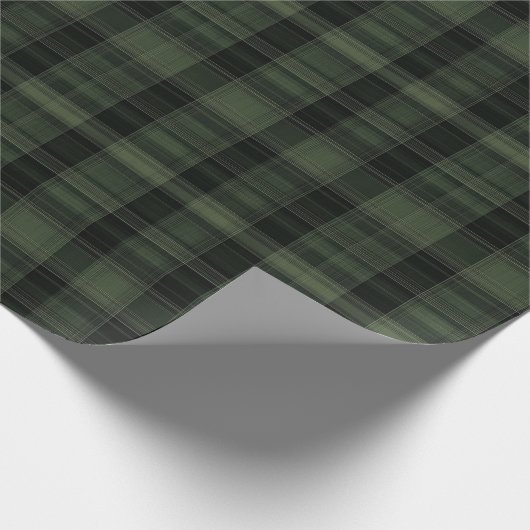 Papier Cadeau Papier à envelopper vert et noir (Coin)