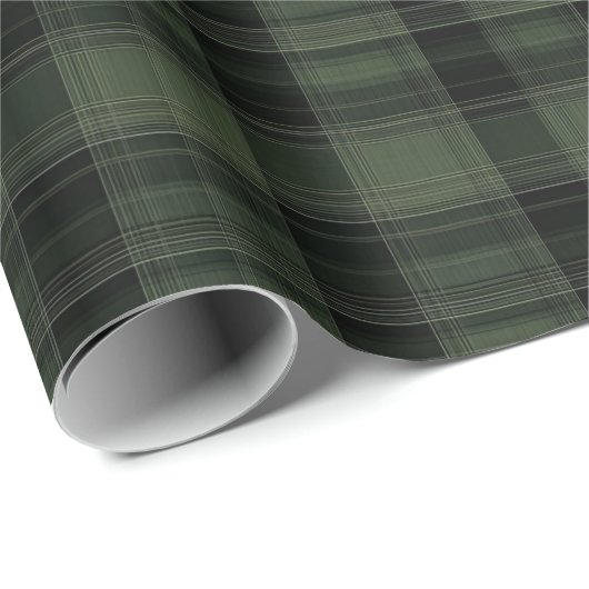 Papier Cadeau Papier à envelopper vert et noir (Coin rond)