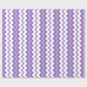 Papier Cadeau Papier à envelopper Violet et Chevrons blancs (Plat)