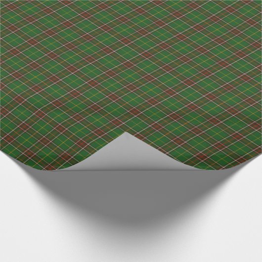 Papier Cadeau papier à enveloppes vert Terre-Neuve Tartan (Coin)