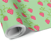 Papier Cadeau Papier à fraise (Coin rond)