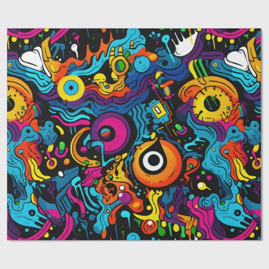 Papier Cadeau Papier à graffiti (Plat)