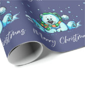 PAPIER CADEAU PAPIER À LAVAGE D'OURS POUR VACANCES (Coin rond)