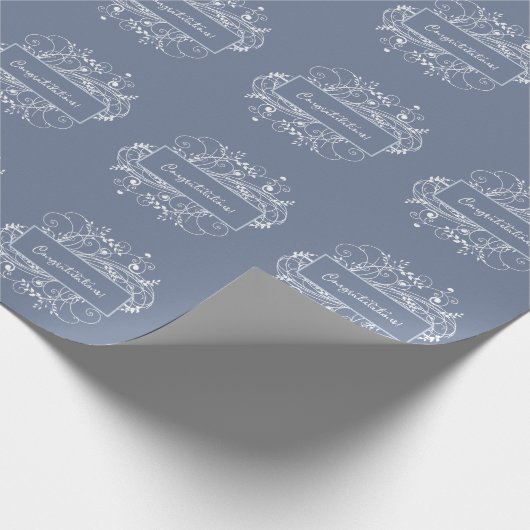 Papier Cadeau Papier à Mariage bleu roux (Coin)