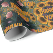 Papier Cadeau Papier à Merci de tournesol (Coin rond)