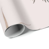 Papier Cadeau Papier à Motif de perroquet rose clair (Coin rond)