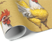 Papier Cadeau Papier à Motif de poulet (Coin rond)