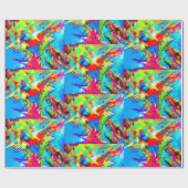 PAPIER CADEAU PAPIER À OUVRIR - BELLE IMAGE D'OISEAU PEINTE (Plat)