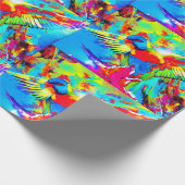 PAPIER CADEAU PAPIER À OUVRIR - BELLE IMAGE D'OISEAU PEINTE (Coin)