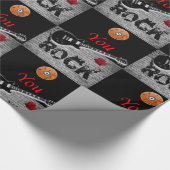 Papier Cadeau Papier à papier Rock Music (Coin)