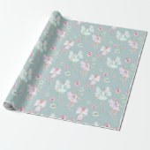 Papier Cadeau Papier à papillon Dansant Ballerina Wrapper (Déroulé)