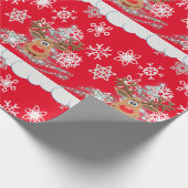 Papier Cadeau Papier à pinceau de Noël Rouge (Coin)