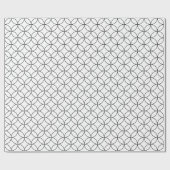 Papier Cadeau Papier à recouvrement noir sur blanc (Plat)