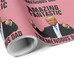 PAPIER CADEAU PAPIER À REPASSER BEAUCOUP DAD DONALD TRUMP